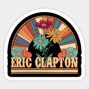 Clapton Flowers Name Personalized Gifts Retro Style Sticker